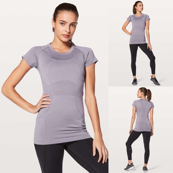 lululemon athletica Tops - Lululemon Swiftly Tech Short Sleeve Crew Running Top Shirt Size 8 Dusty Dawn